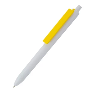 Stylo à bille Comet White - Jaune