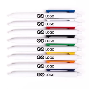 Stylo à bille Comet White - Jaune