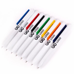 Stylo à bille Comet White - Jaune