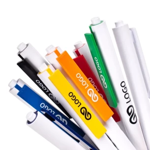 Stylo à bille Comet White - Jaune