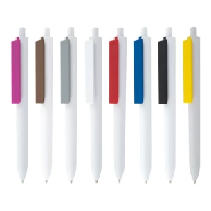 Stylo à bille Comet White - Jaune