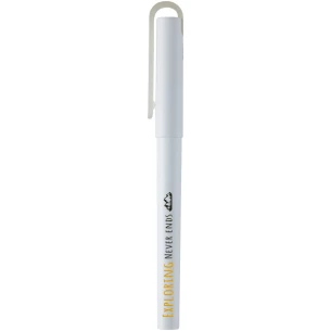Stylo gel en plastique PET recyclé - Blanc