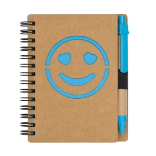 Carnet lisse Smile - Bleu