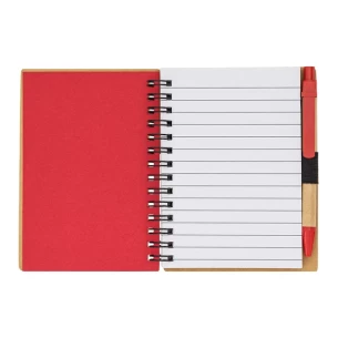Carnet lisse Smile - Rouge