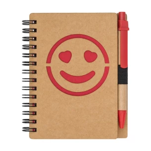 Carnet lisse Smile - Rouge
