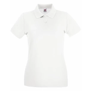 Polo Premium pour femmes Fruit Of The Loom - Blanc