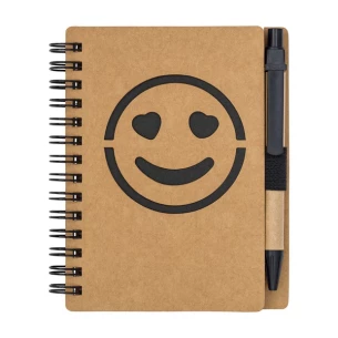 Carnet lisse Smile - Noir