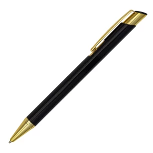 Stylo à bille Lindi en aluminium - Noir