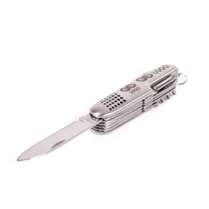 Couteau de poche 13 fonctions en acier - Argent