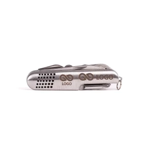 Couteau de poche 13 fonctions en acier - Argent