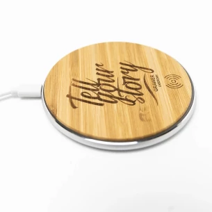 Chargeur à induction Top Bamboo - Marron