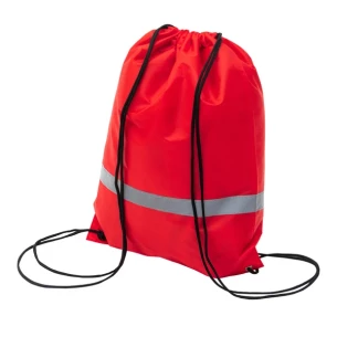 Sac de sport avec bande réfléchissante - rouge