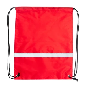 Sac de sport avec bande réfléchissante - rouge