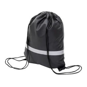 Sac de sport avec bande réfléchissante - noir