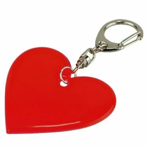 Porte-clés réfléchissant en forme de coeur