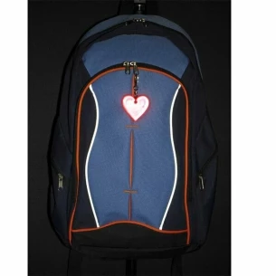 Porte-clés réfléchissant en forme de coeur