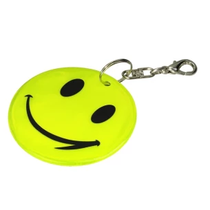Porte-clés réfléchissant Smile - Jaune