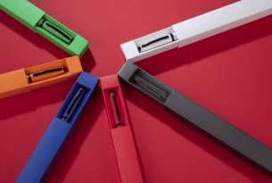 Stylo à bille RIO dans son étui - Orange