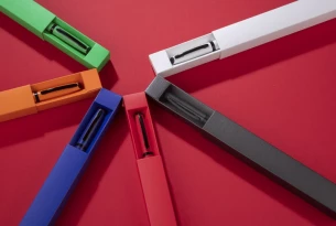 Stylo à bille RIO dans son étui - Bleu