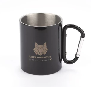 Mug CAMP avec mousqueton - Noir