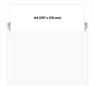 Enveloppe de courrier en carton - Blanc