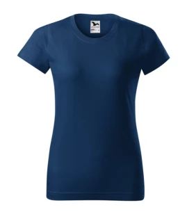 T-shirt basique pour dames - Bleu foncé