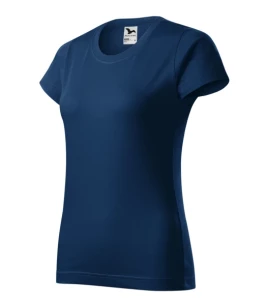 T-shirt basique pour dames - Bleu foncé