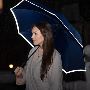 Parapluie à bande réfléchissante Refu - Bleu