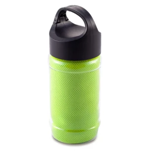 Serviette rafraîchissante dans une bouteille Feel cool - Vert