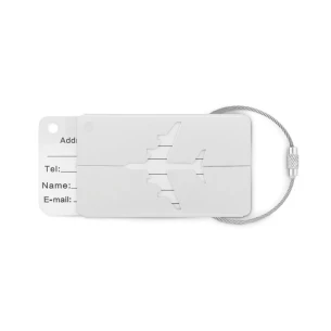 Etiquette de bagage FLY TAG - argent mat