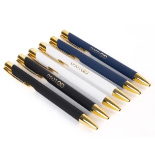 Stylo à bille doré - Bleu marine
