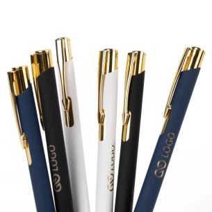 Stylo à bille doré - Bleu marine