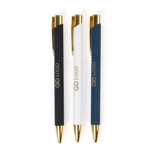 Stylo à bille doré - Bleu marine