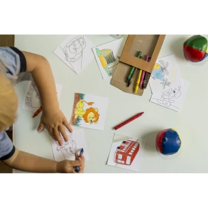 Set de coloriage, crayons de couleur | Hadley - neutre