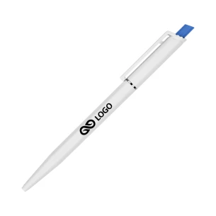 Stylo à bille Roma White - Bleu