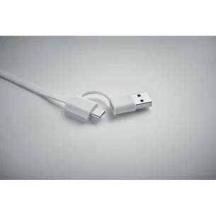 Câble de charge rétractable de 60 watts - LINEA - Blanc