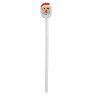 Crayon de Noël avec gomme - Rouge