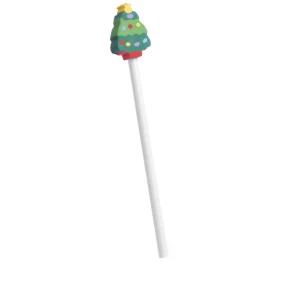 Crayon de Noël avec gomme - Vert