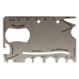 Outil multifonction Dalton, 9 fonctions - Argent