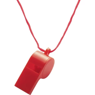 Sifflet avec corde - Rouge