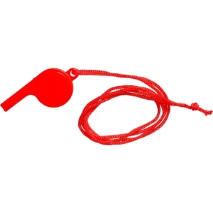 Sifflet avec corde - Rouge