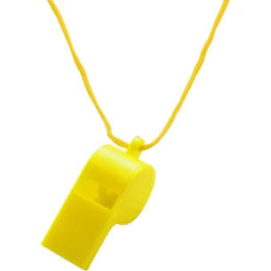 Sifflet avec corde - Jaune
