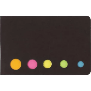Set de blocs-notes, notes autocollantes - Noir