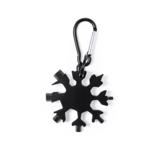 Outil multifonction, 17 fonctions, mousqueton - Noir