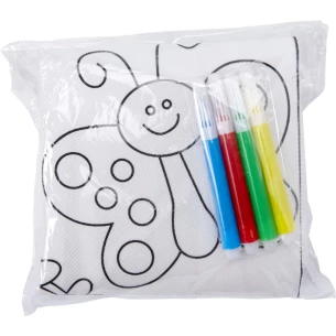 Tablier de cuisine pour coloriage + marqueurs - Blanc