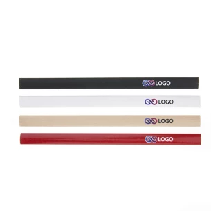 Crayon de charpentier imprimé d'un logo - Beige