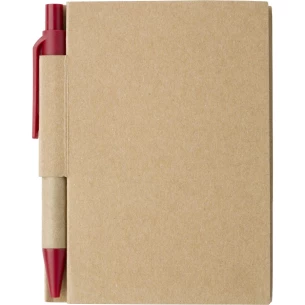 Bloc-notes Eco1 avec stylo - Rouge