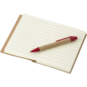 Bloc-notes Eco1 avec stylo - Rouge