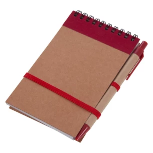 Bloc-notes Eco2 avec stylo - Rouge