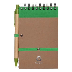 Bloc-notes Eco2 avec stylo - Vert